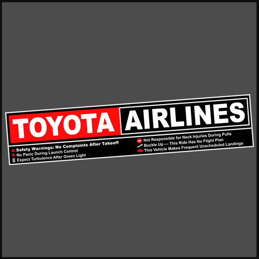 Toyota Airlines Sticker
