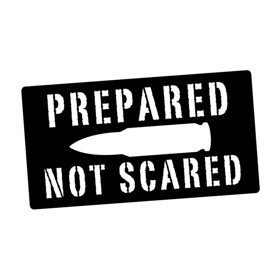 Prepared Not Scared Sticker