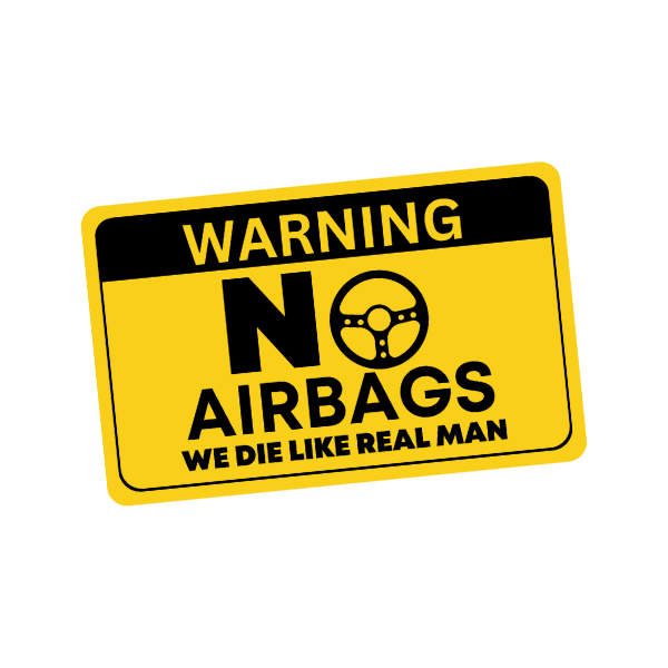 No Airbags 2.0 Sticker