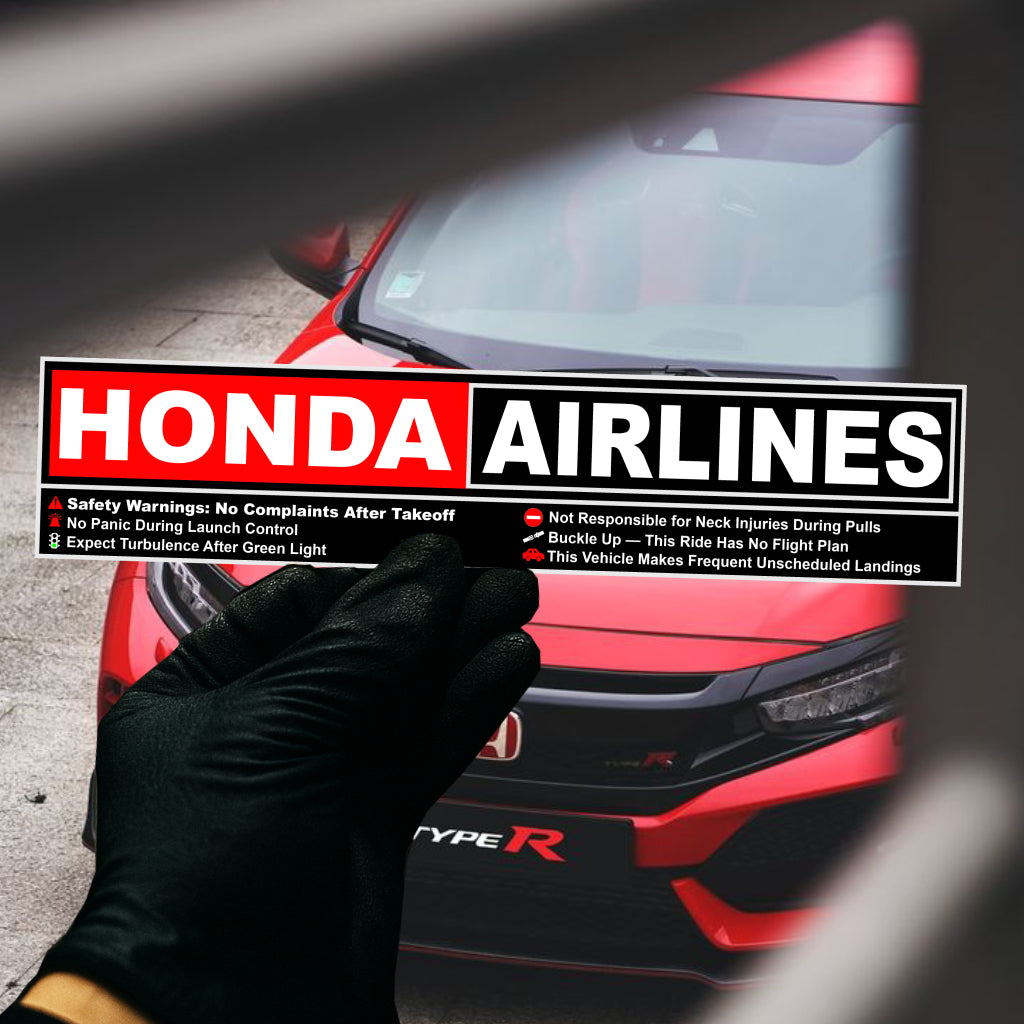 Honda Airline Sticker