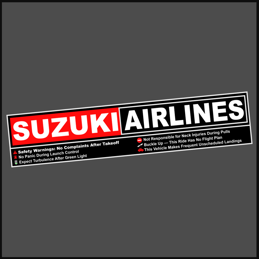 Suzuki Airlines Sticker