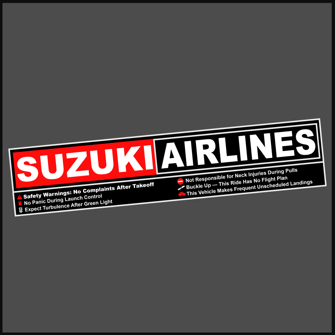Suzuki Airlines Sticker