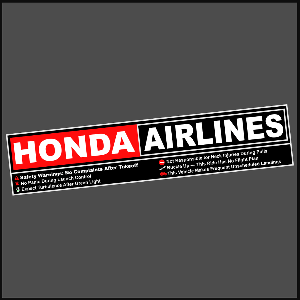 Honda Airlines Sticker