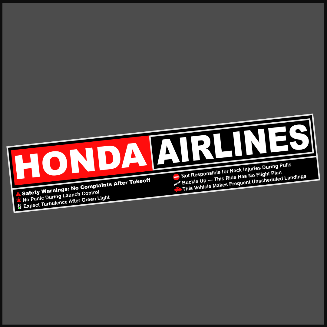 Honda Airlines Sticker