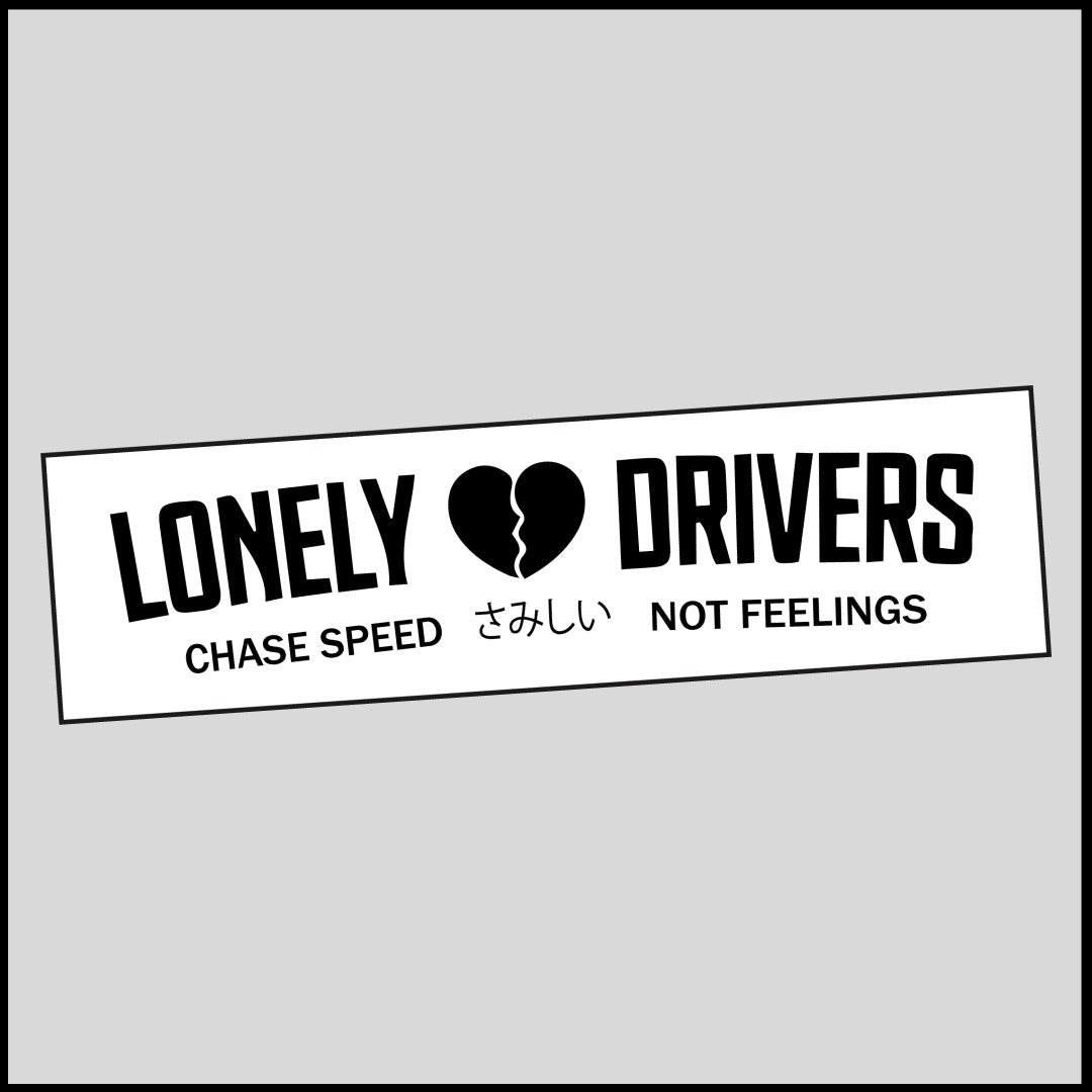Lonely drivers White Sticker
