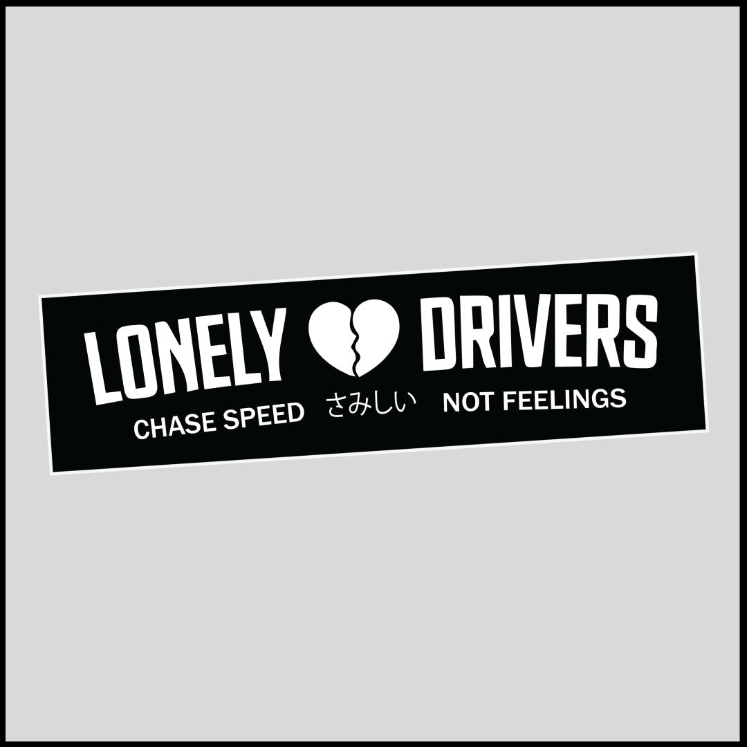 Lonely drivers Black Sticker